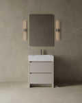 28" Freestanding Melamine Vanity With Solid Surface Basin