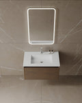 30" Wall Mounted Melamine Vanity With I-Stone Countertop