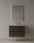 30" Wall Mounted Melamine Vanity With Acrylic Countertop