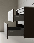 30" Wall Mounted Melamine Vanity With Acrylic Countertop
