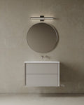 31" Wall-Mounted MDF Vanity With Solid Surface Countertop