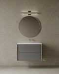 31" Wall-Mounted MDF Vanity With Solid Surface Countertop