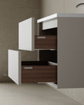 31" Wall-Mounted MDF Vanity With Solid Surface Countertop