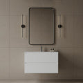 36" Wall-Mounted MDF Vanity with Solid Surface Countertop