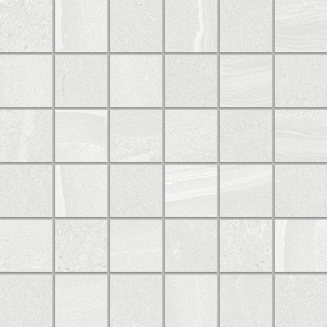 12x12 Arctic White Satin Porcelain Mosaic sheets ready for fast GTA delivery from TF Renovations warehouse