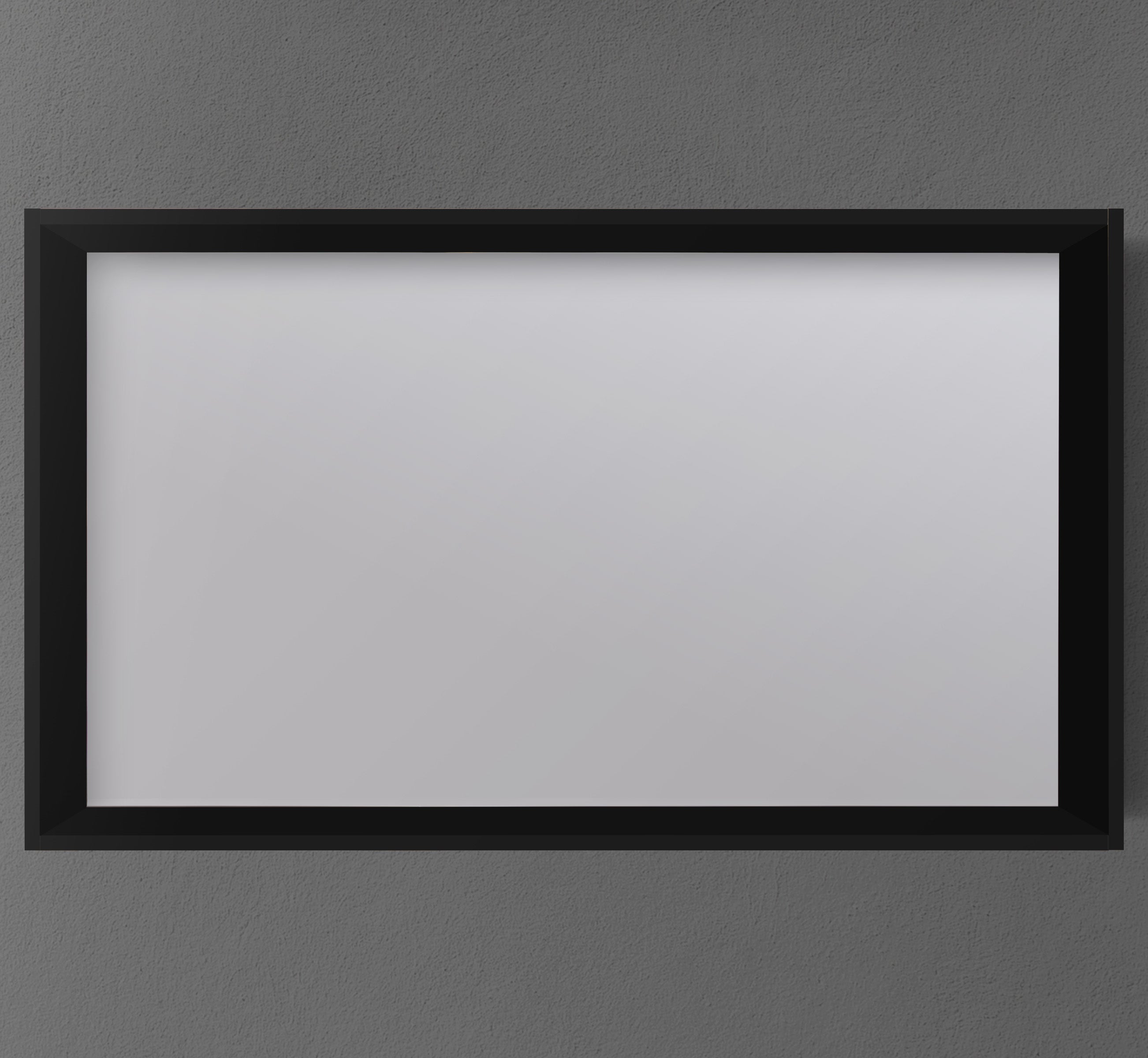 47" Framed Mirror with Shelf in Matte Black or White