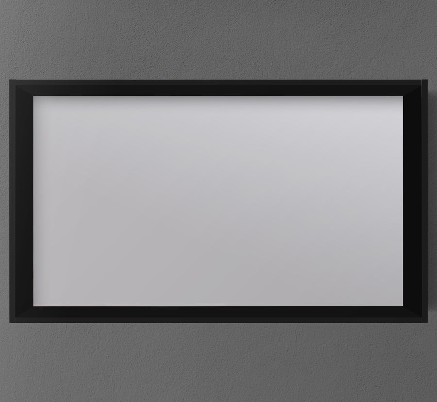 47" Framed Mirror with Shelf in Matte Black or White