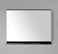 47" Metal Matte Frame Mirror with Shelf
