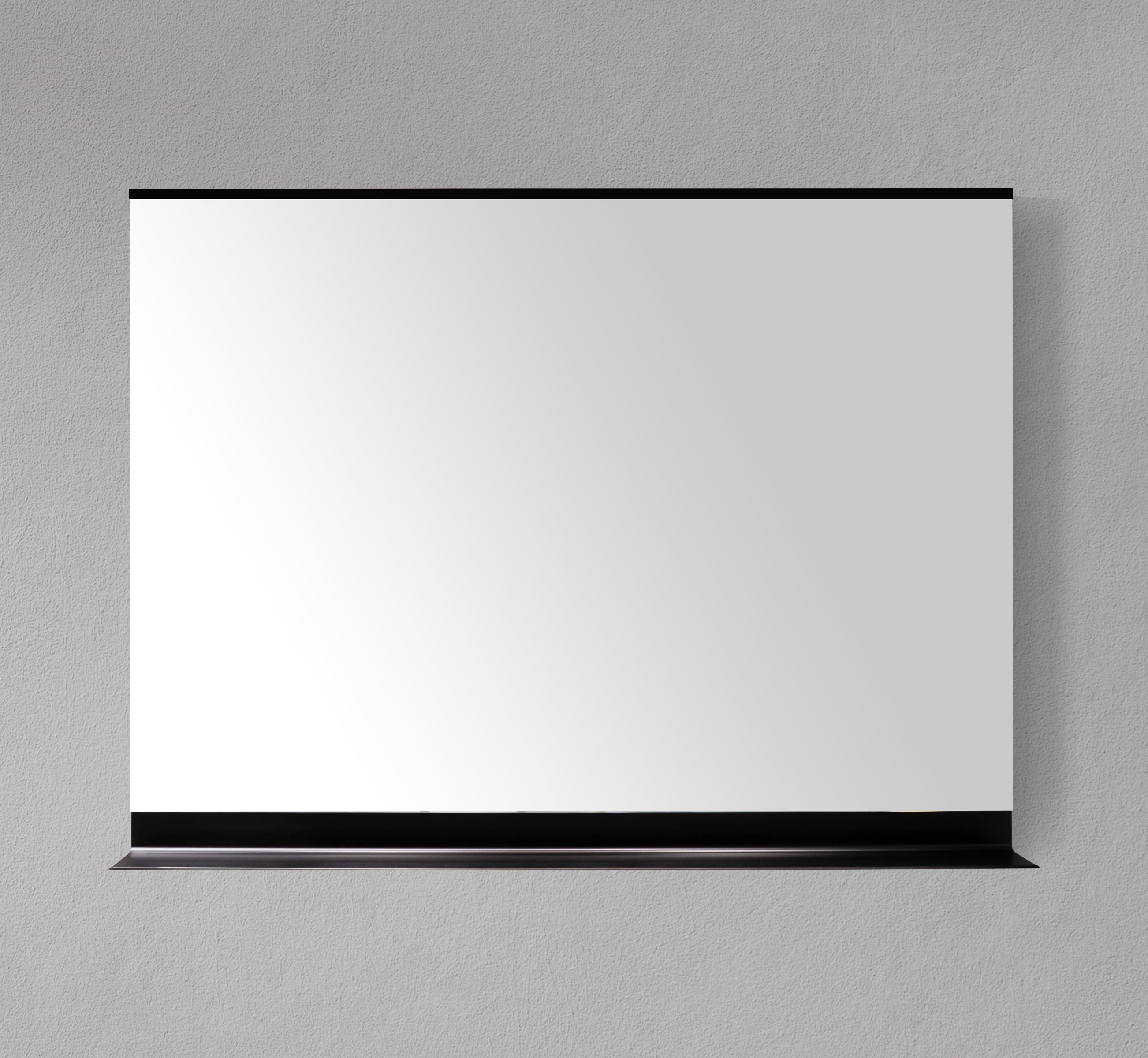 47" Metal Matte Frame Mirror with Shelf