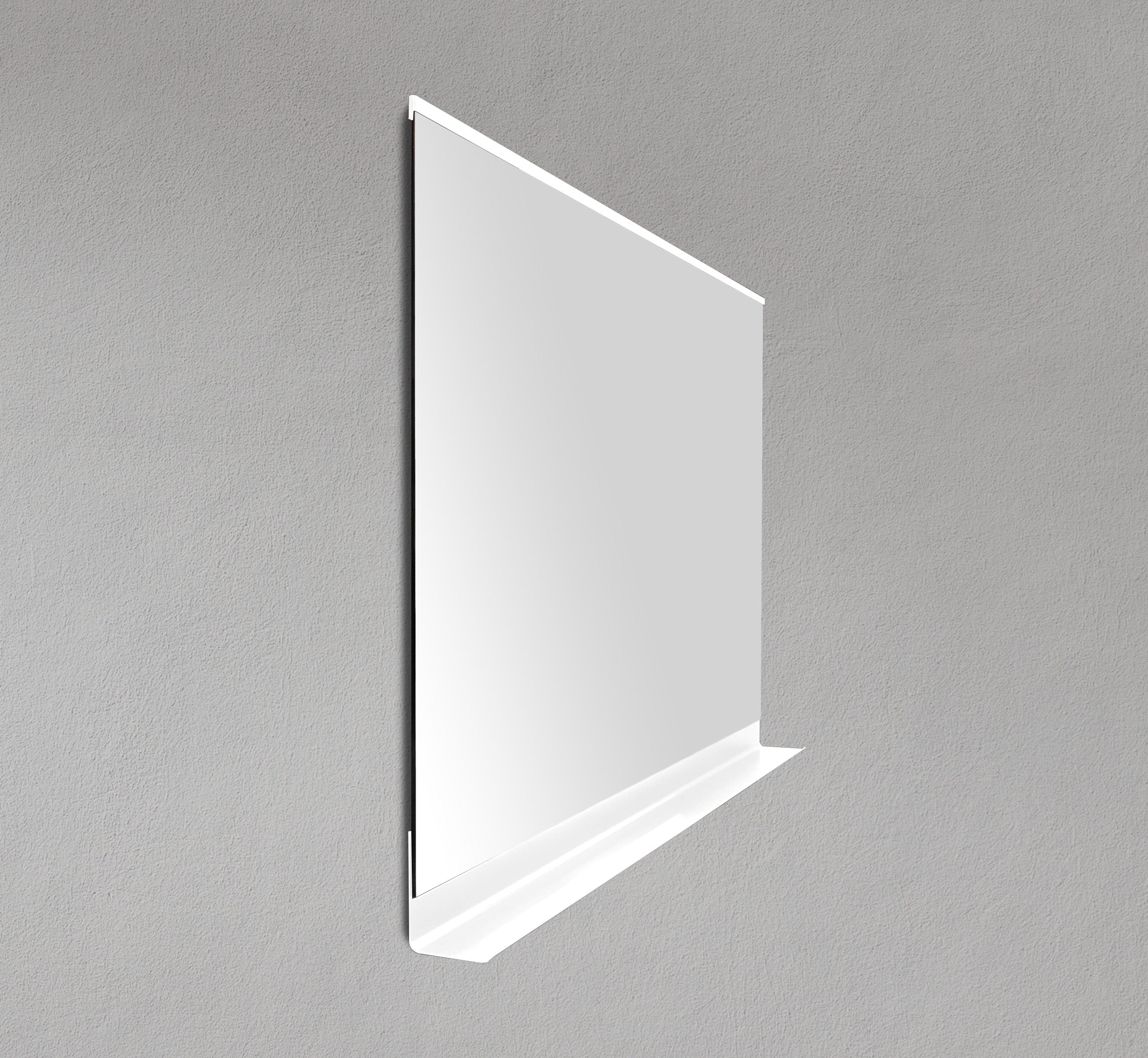 47" Metal Matte Frame Mirror with Shelf
