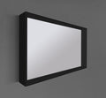 47" Framed Mirror with Shelf in Matte Black or White
