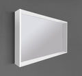 47" Framed Mirror with Shelf in Matte Black or White