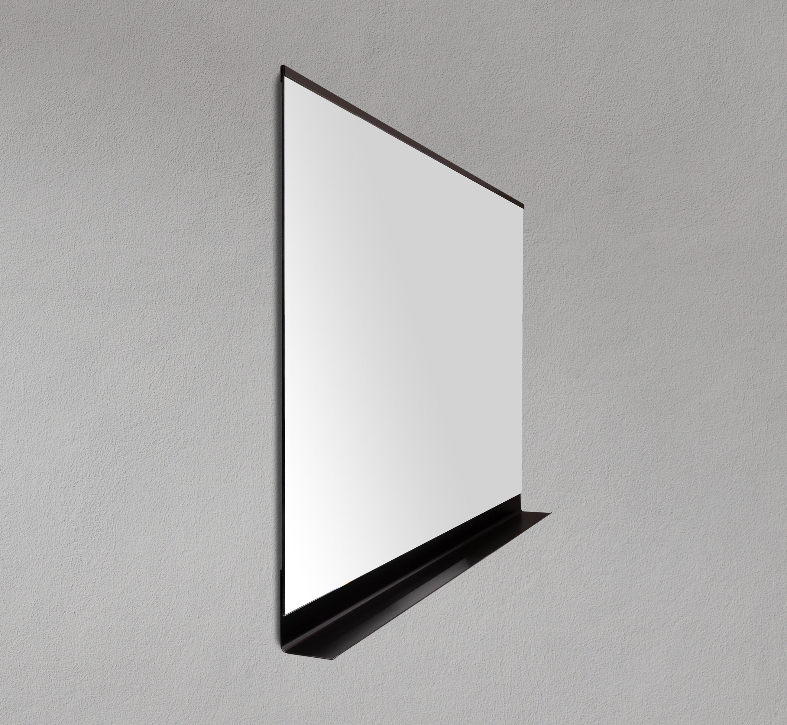 47" Metal Matte Frame Mirror with Shelf
