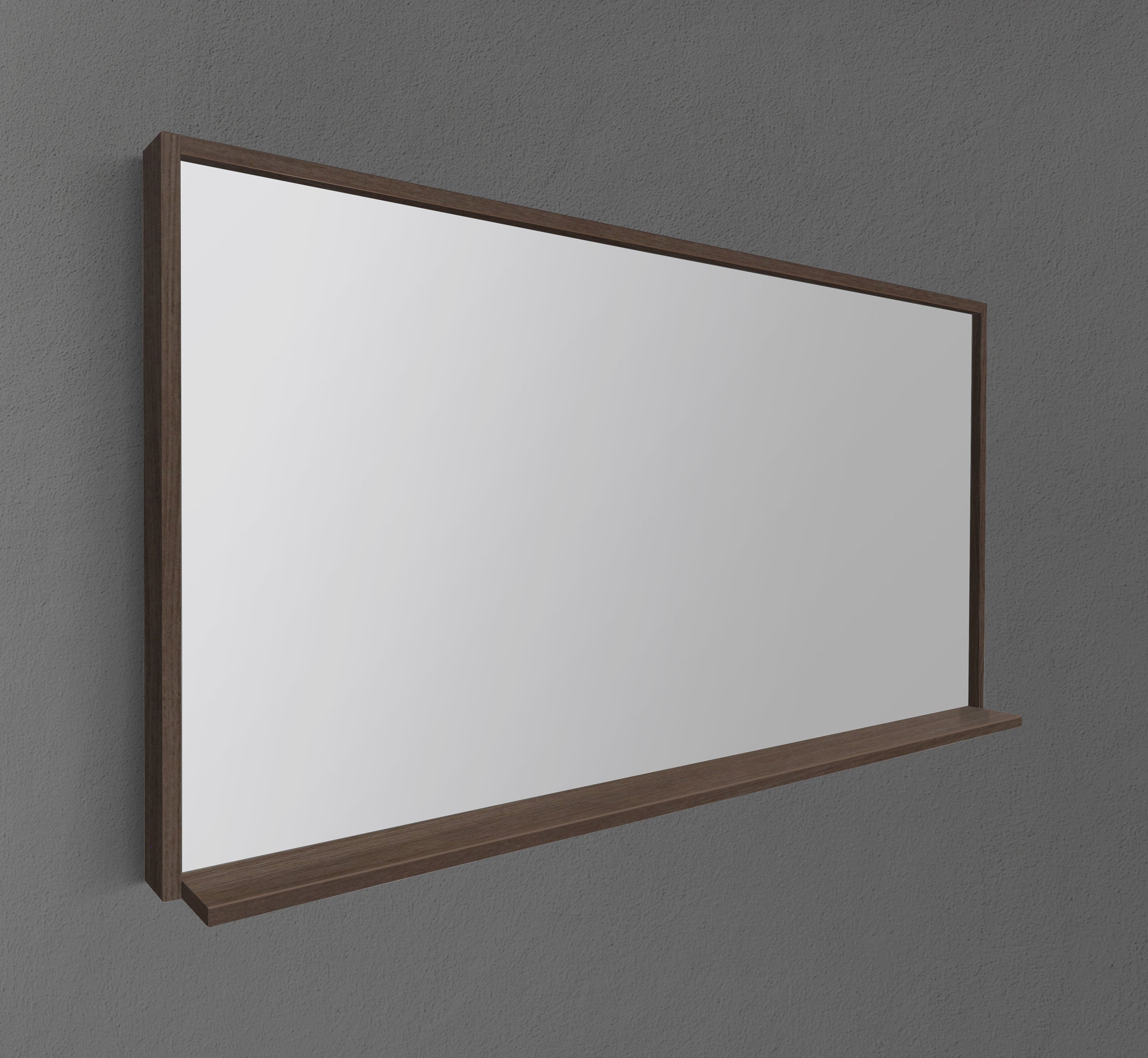 54" Framed Mirror with Shelf