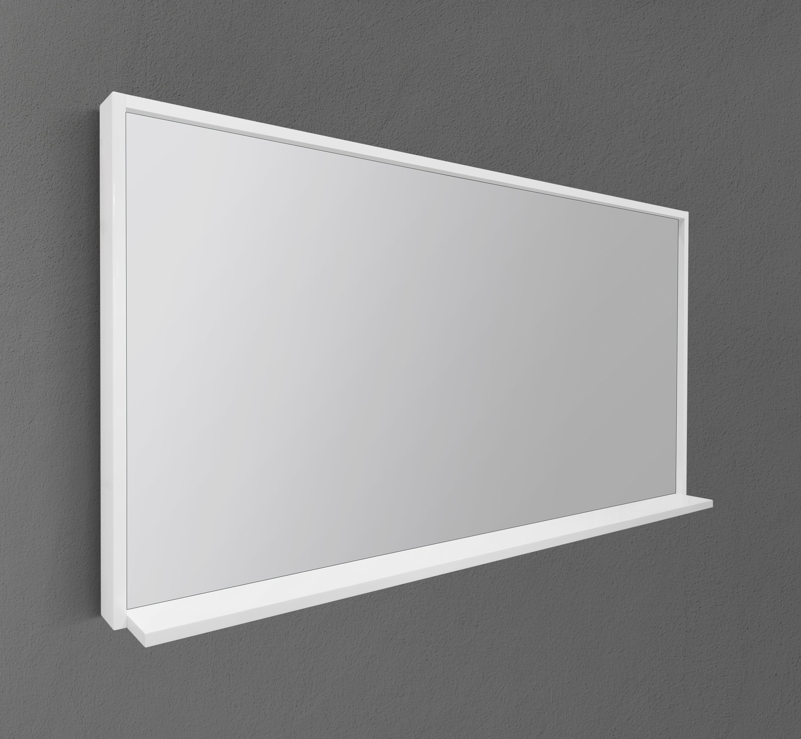 54" Framed Mirror with Shelf