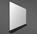 59" Metal Matte Frame Mirror with Shelf