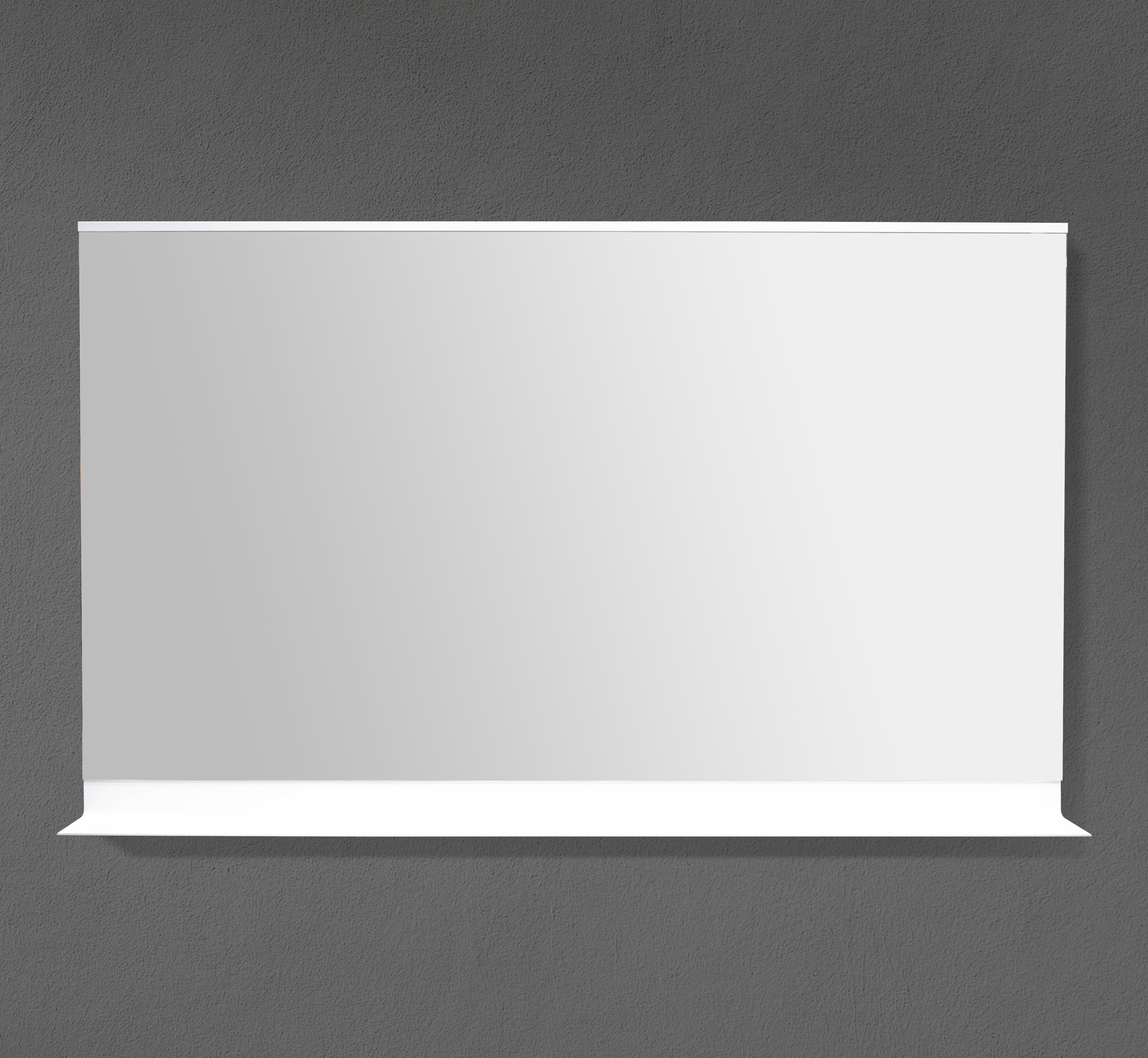 59" Metal Matte Frame Mirror with Shelf