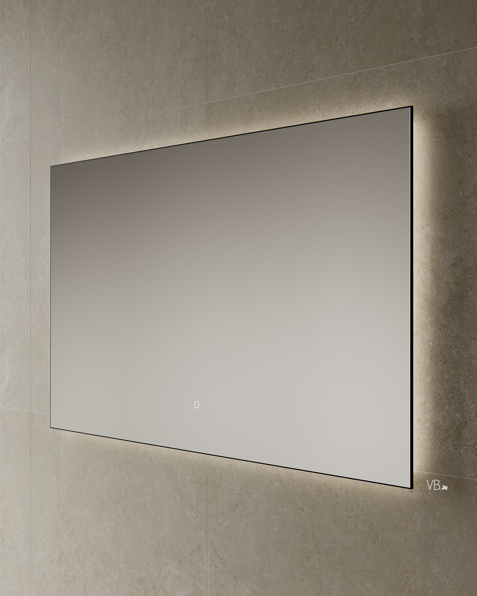 63" Black Framed LED Mirror