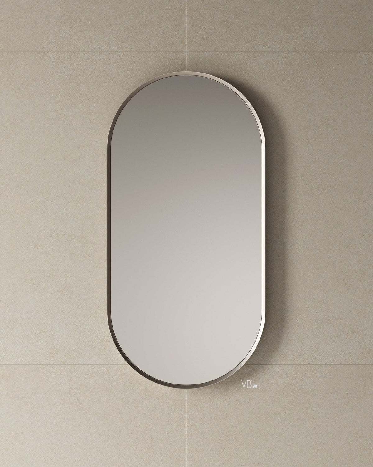 20" Oval Framed Mirror