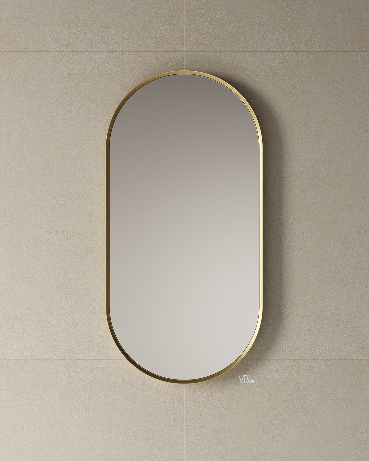20" Oval Framed Mirror