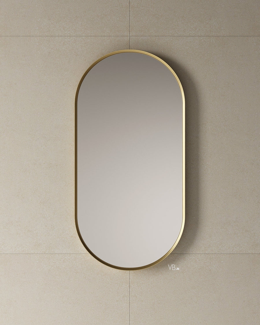 20" Oval Framed Mirror