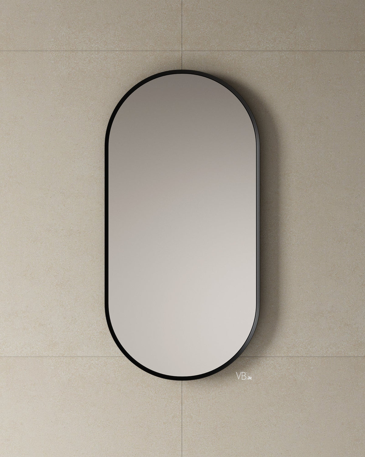 20" Oval Framed Mirror