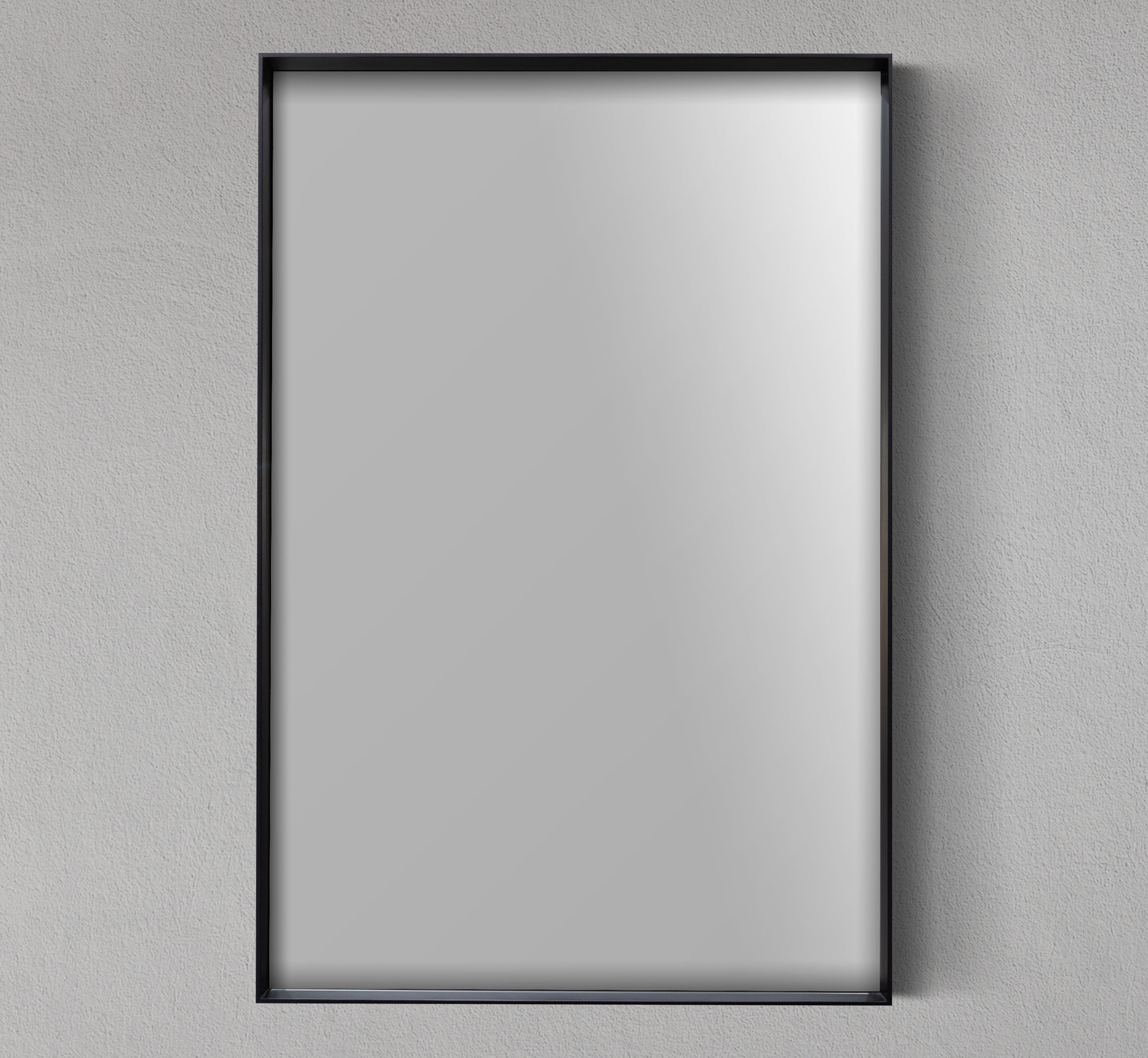 24" Matte White Frame Mirror