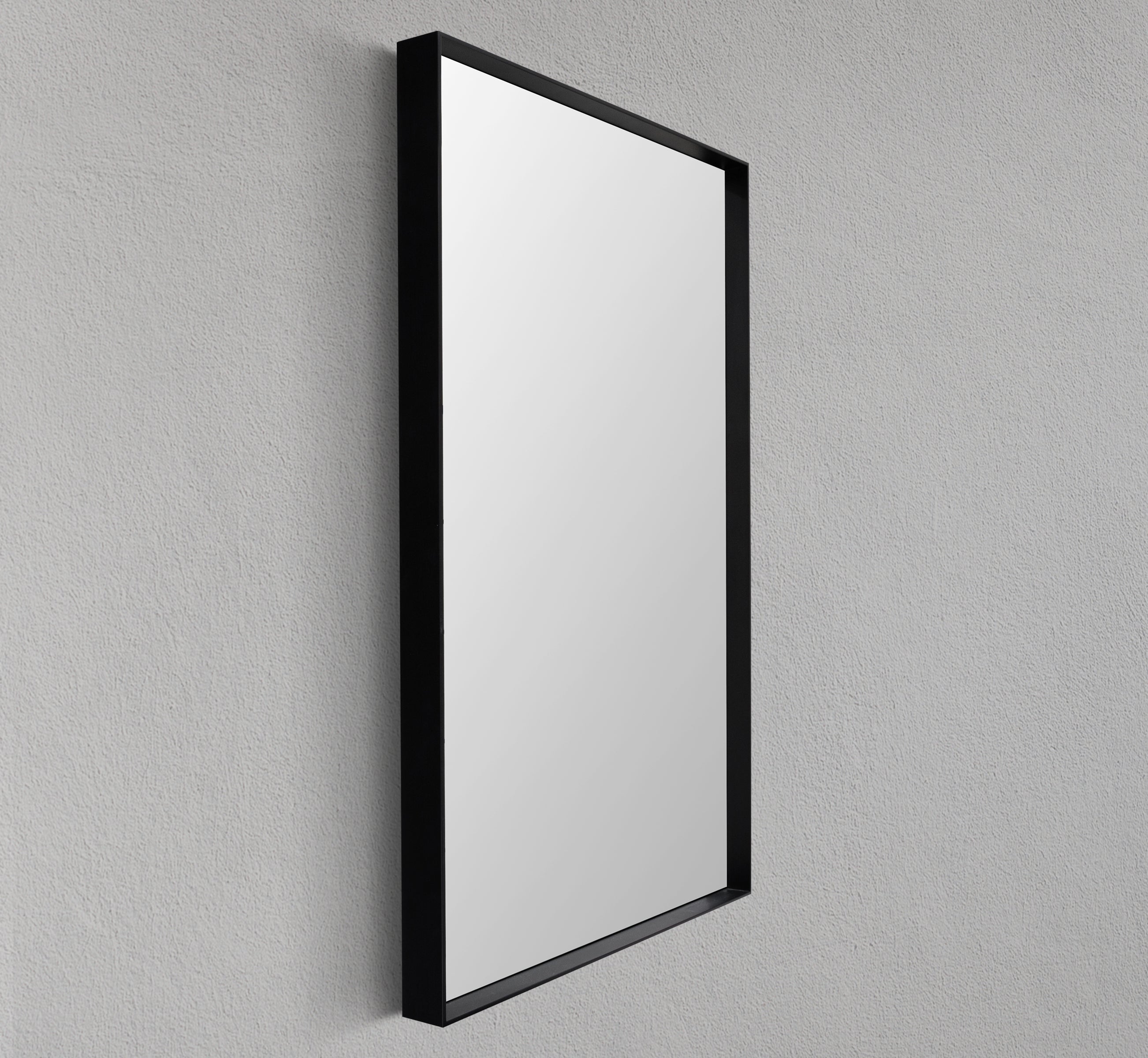 24" Matte White Frame Mirror