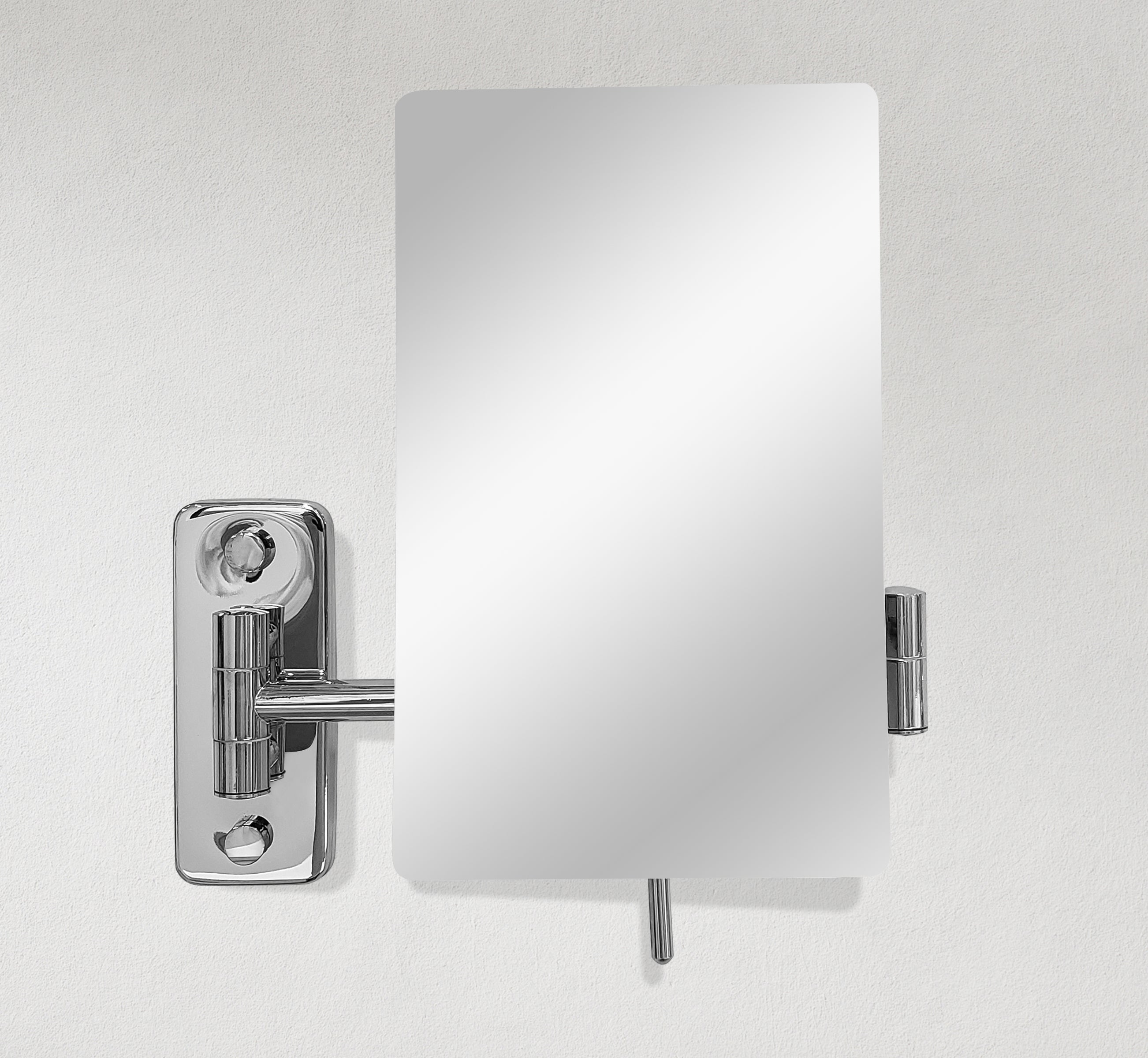 8" Rectangular Frameless 3x Magnifying Vanity Makeup Mirror in Chrome