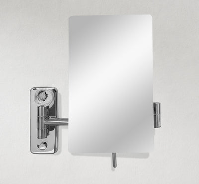 8" Rectangular Frameless 3x Magnifying Vanity Makeup Mirror in Chrome