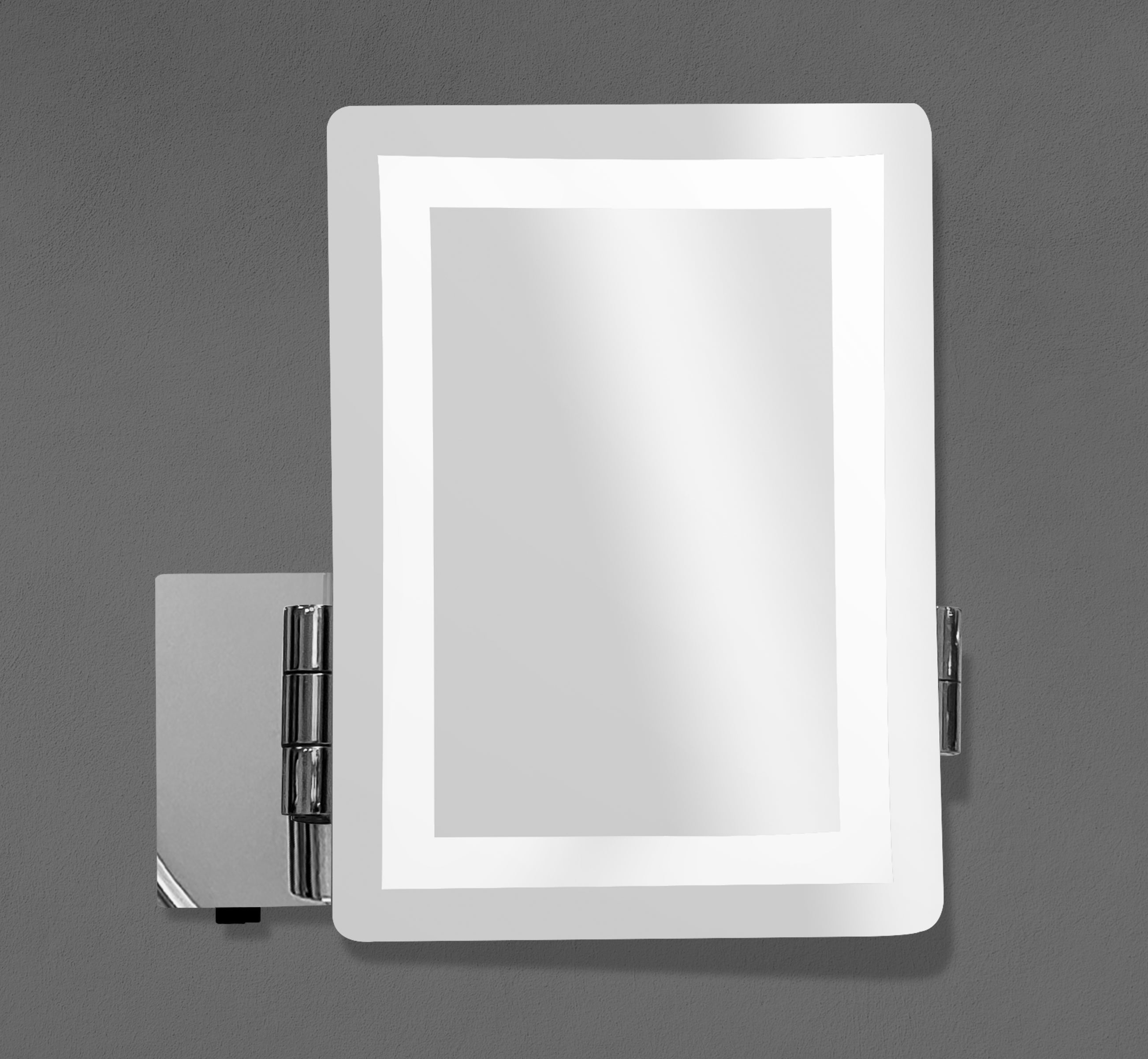 6" x 9" Rectangular Vanity Makeup Mirror with 3x Magnification in Chrome