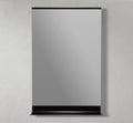 24" Metal Matte Frame Mirror with Shelf