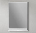 24" Metal Matte Frame Mirror with Shelf