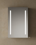 24" LED Mirrored Medicine Cabinet With Outlet