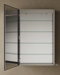 24" LED Mirrored Medicine Cabinet With Outlet