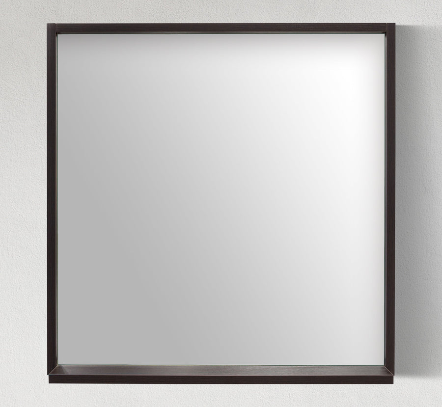 28" Framed Mirror with Shelf