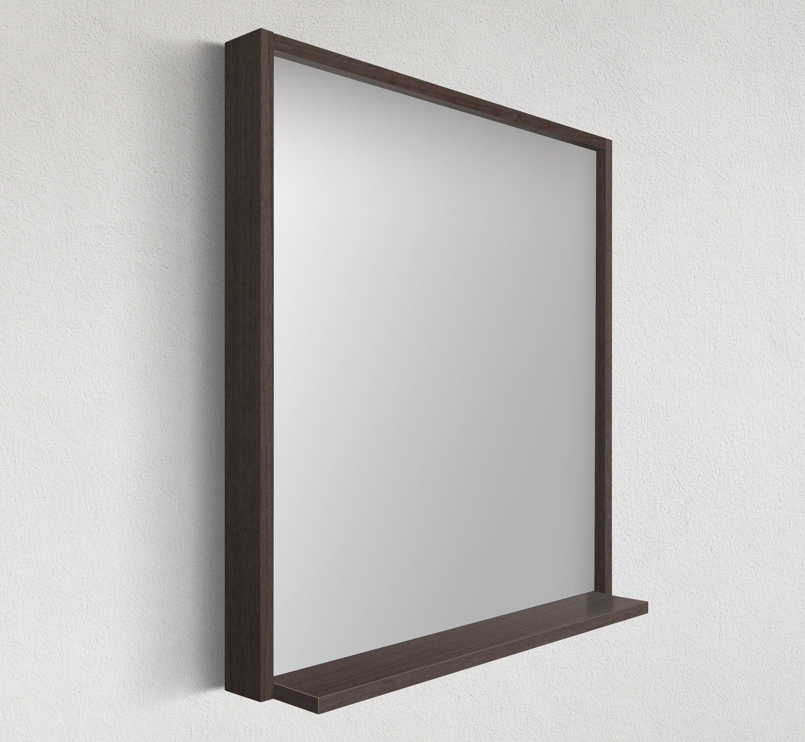 28" Framed Mirror with Shelf