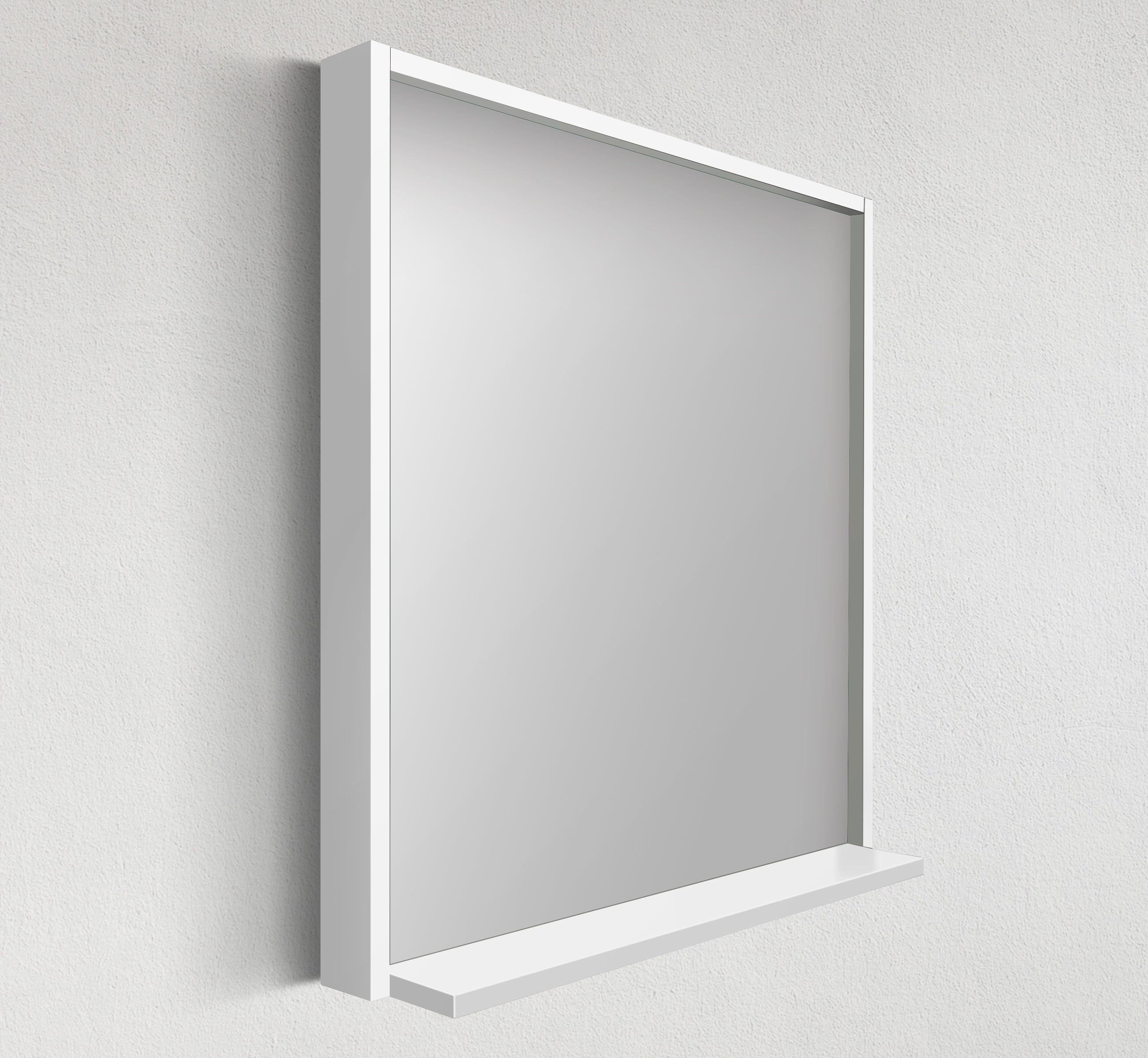 28" Framed Mirror with Shelf
