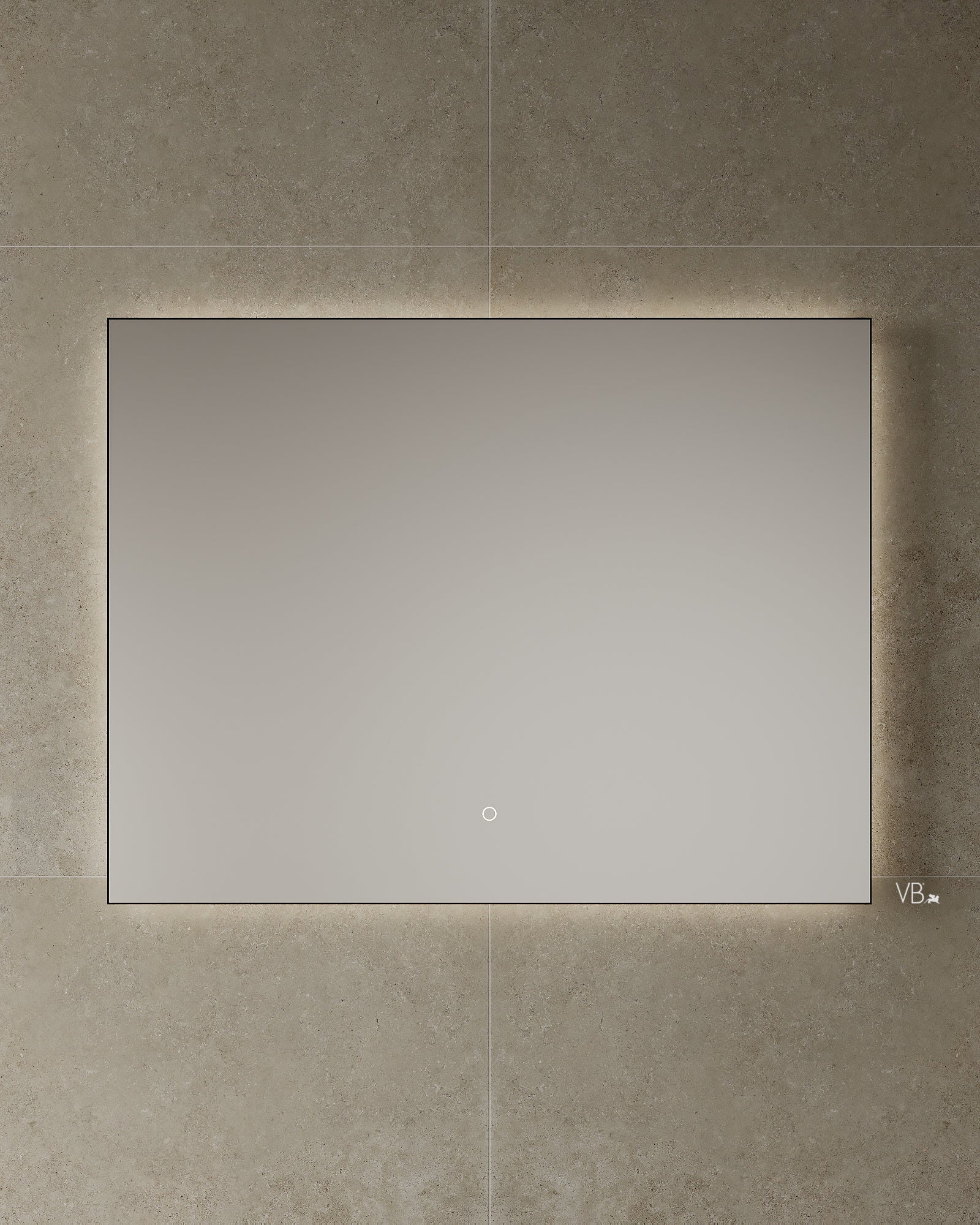 47" Black Framed LED Mirror