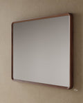 47" Framed Wood Veneer Mirror