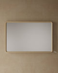 55" Framed Wood Veneer Mirror