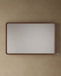 55" Framed Wood Veneer Mirror