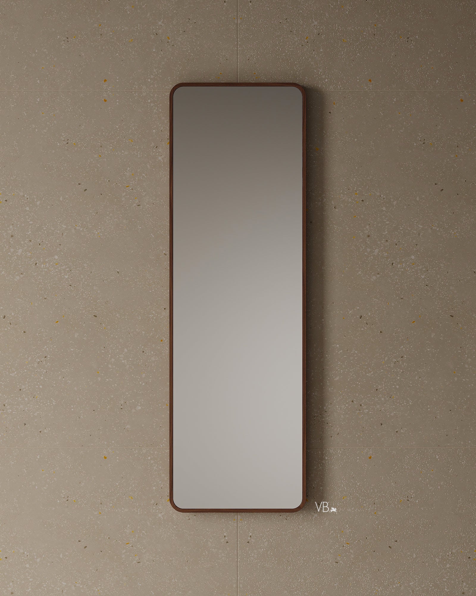 15" Tall Rounded Edge Mirror
