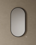 18" Capsule Framed Mirror Matte Black