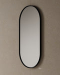 18" Capsule Framed Mirror Matte Black