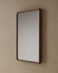 24" Framed Wood Veneer Mirror