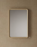 24" Framed Wood Veneer Mirror
