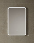 24" LED Framed Istone Rounded Edge Mirror