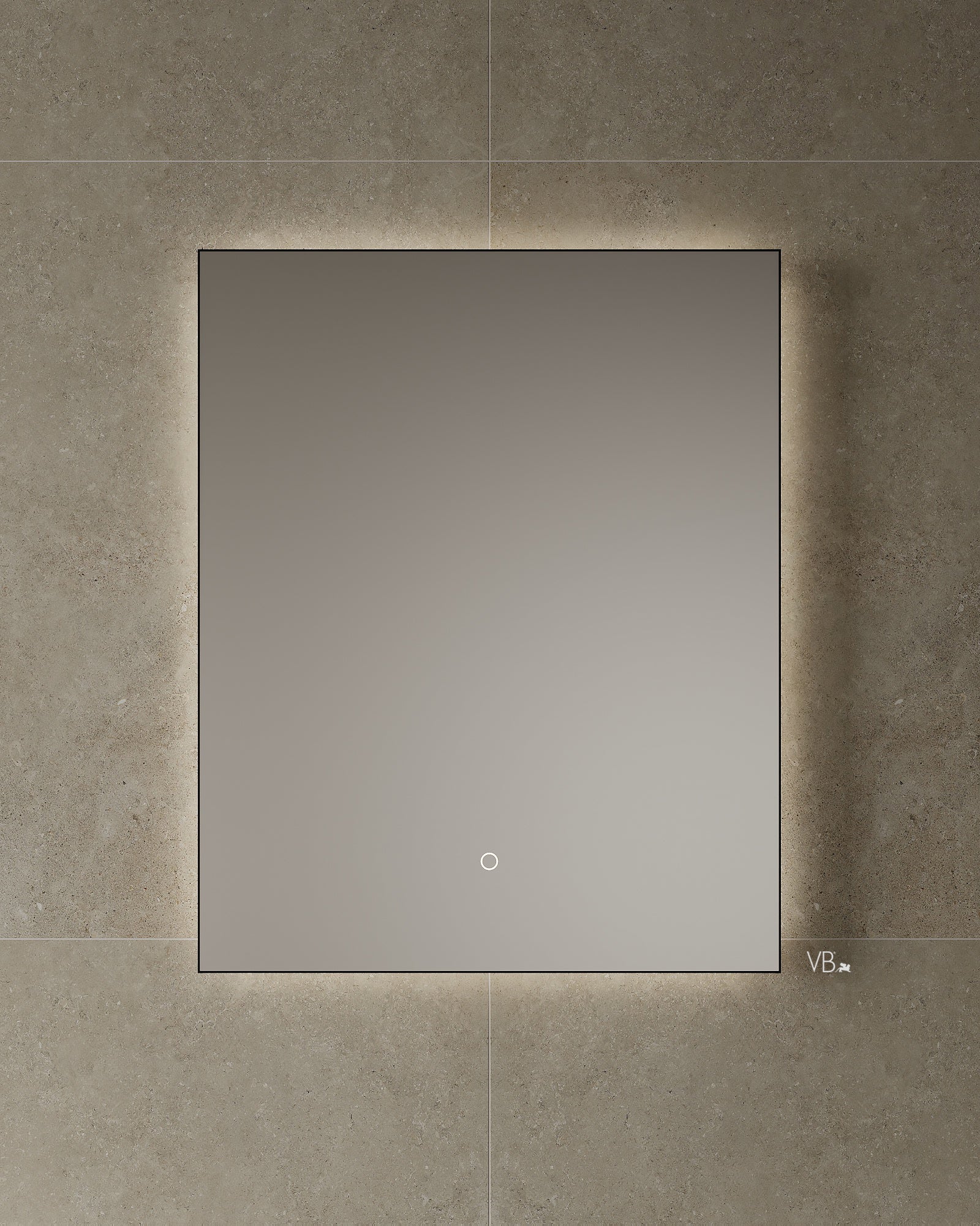 29" Black Framed LED Mirror