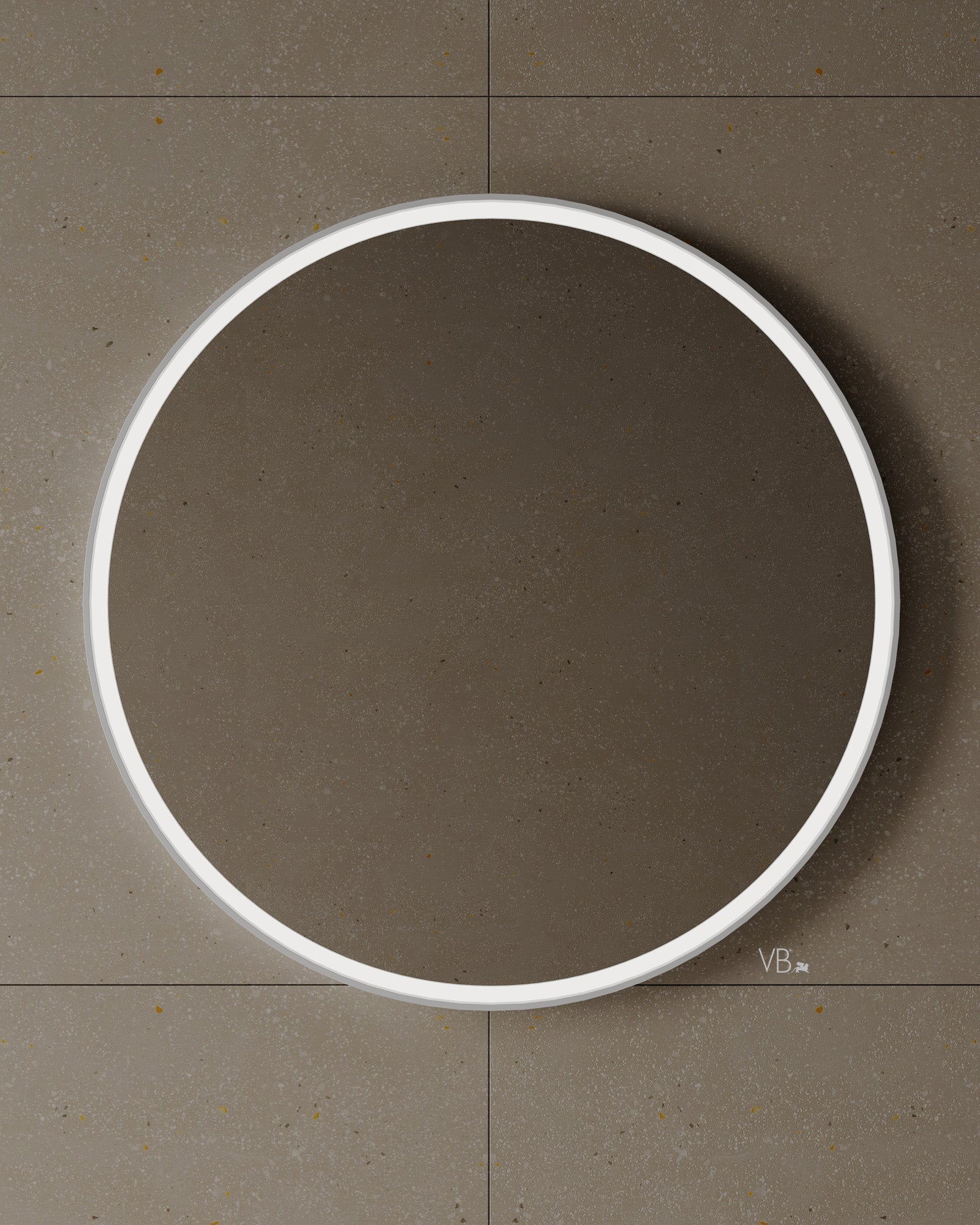 36" I-Stone Framed Round LED Mirror
